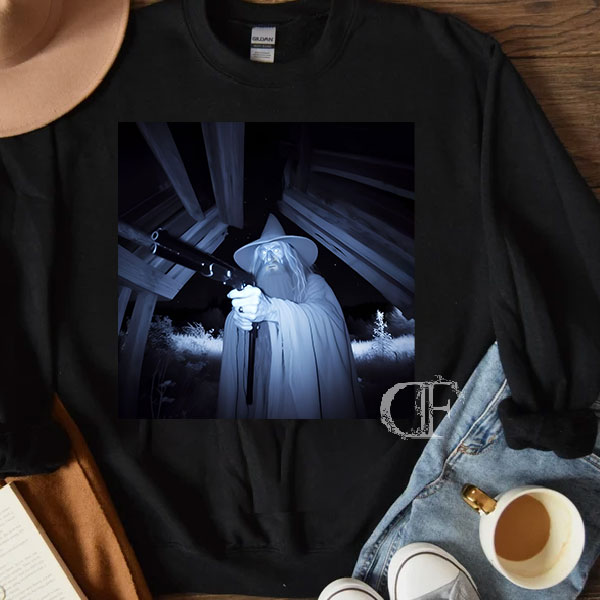 LOTR- Gandalf holding Gun Sweatshirt