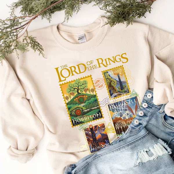 LOTR- Vintage Poster Stamp Sweatshirt