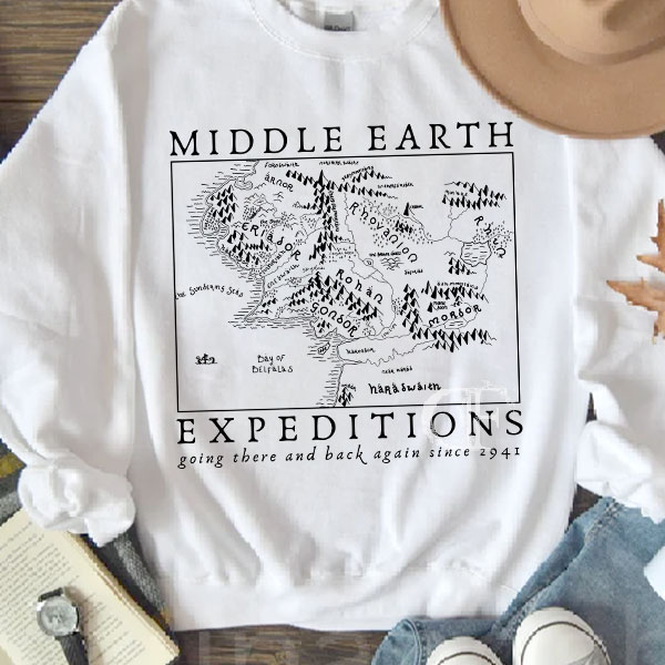 LOTR- Middle Earth Map Sweatshirt