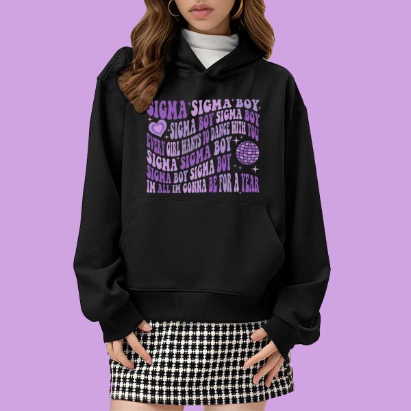 Sigma boy Sigma boy Purple Hoodie