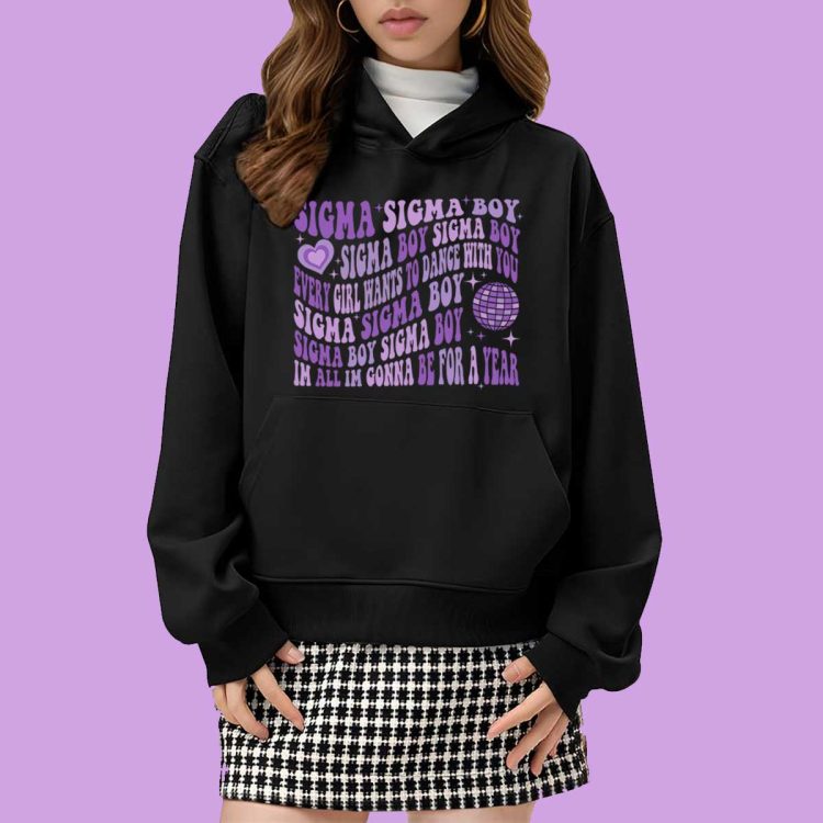 Sigma boy Sigma boy Purple Hoodie