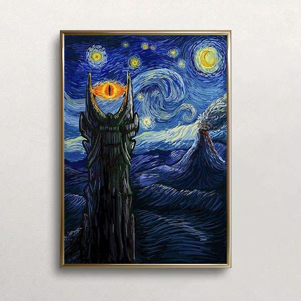 Lord of the Rings- Starry Night Mordor Poster