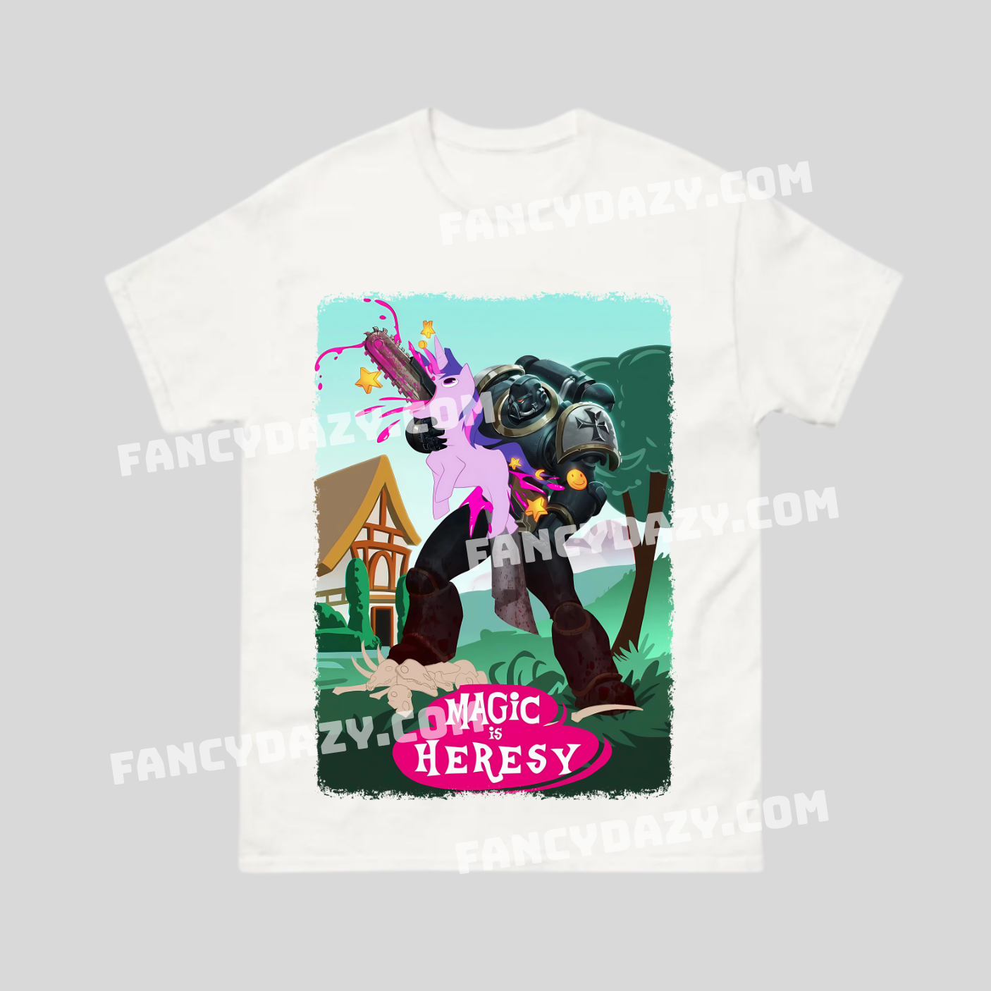 Magic is Heresy Graphic Tee, Warhammer 40K x My Little Pony Shirt Magic is Heresy Graphic Tee, Warhammer 40K x My Little Pony Shirt
