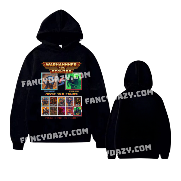 Warhammer 40K Fighter Graphic Tee, Retro Arcade Battle Game Inspired Shirt