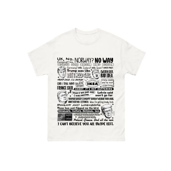 Donald Trump NATO Swipe Left Shirt Donald Trump NATO Swipe Left Shirt