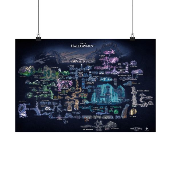 UNFRAMED Map Of Hallownest Poster