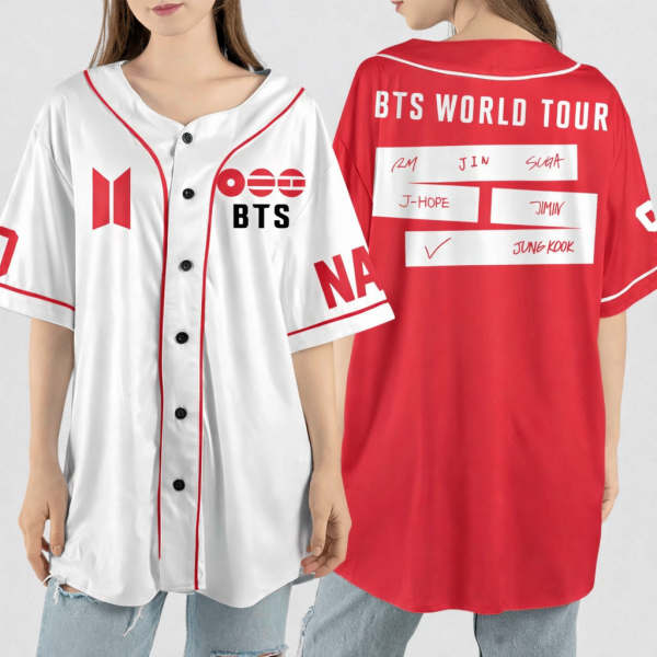 BTS Arirang World Tour 2026 Baseball Jersey Shirt