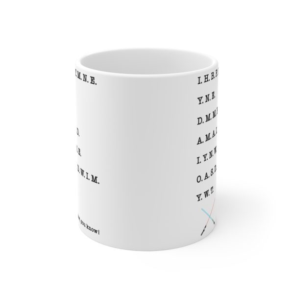 i have brought peace. i h b p g j a s t m n e. Funny Mug