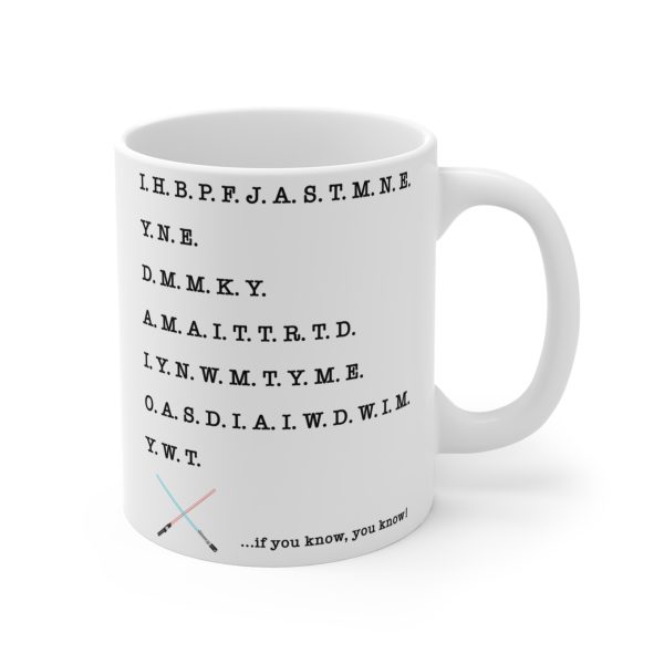 i have brought peace. i h b p g j a s t m n e. Funny Mug