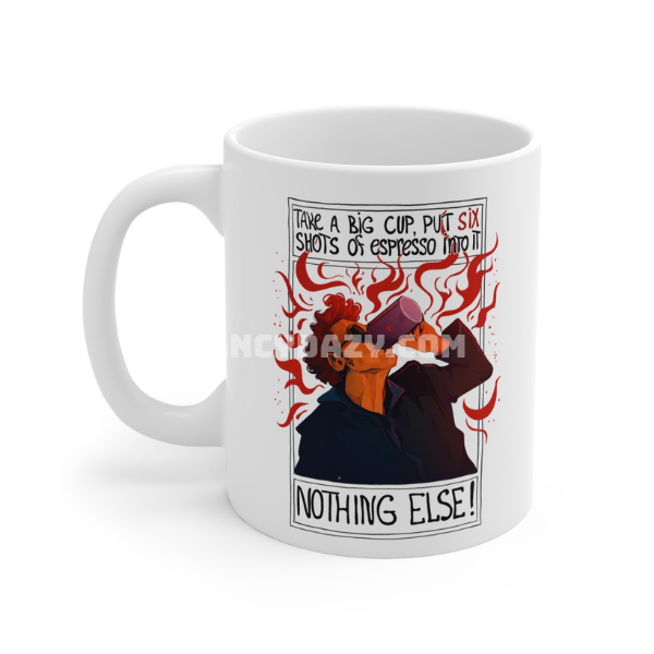 Crowley Six Shots Of Espresso, Good Omens Mug
