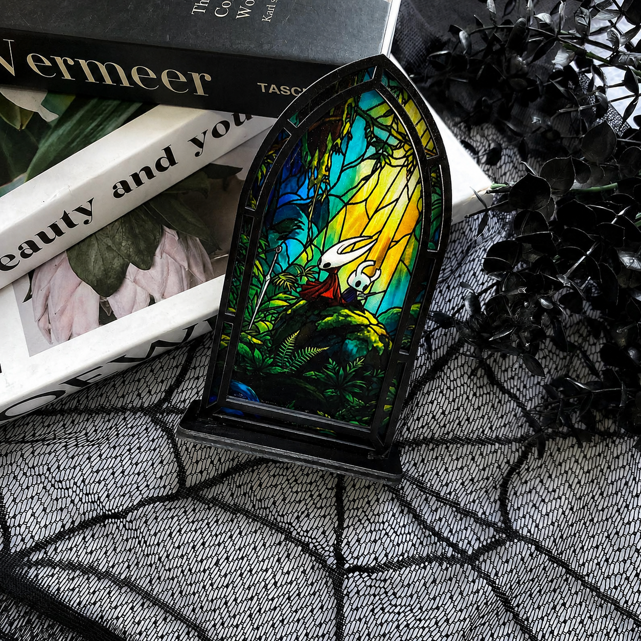 Layered Wooden Hollow Knight Hornet Silksong Sign Book Nook Layered Wooden Hollow Knight Hornet Silksong Sign Book Nook