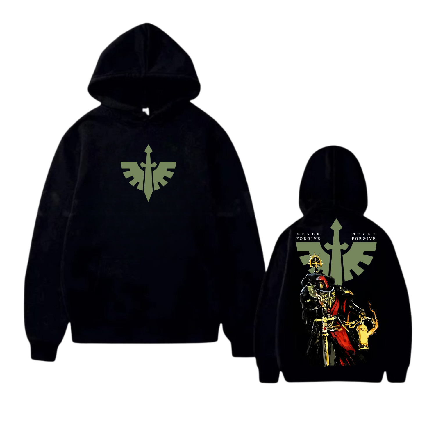 2 Sided – Warhammer 40K Dark Angels Never Forgive Shirt 2 Sided – Warhammer 40K Dark Angels Never Forgive Shirt