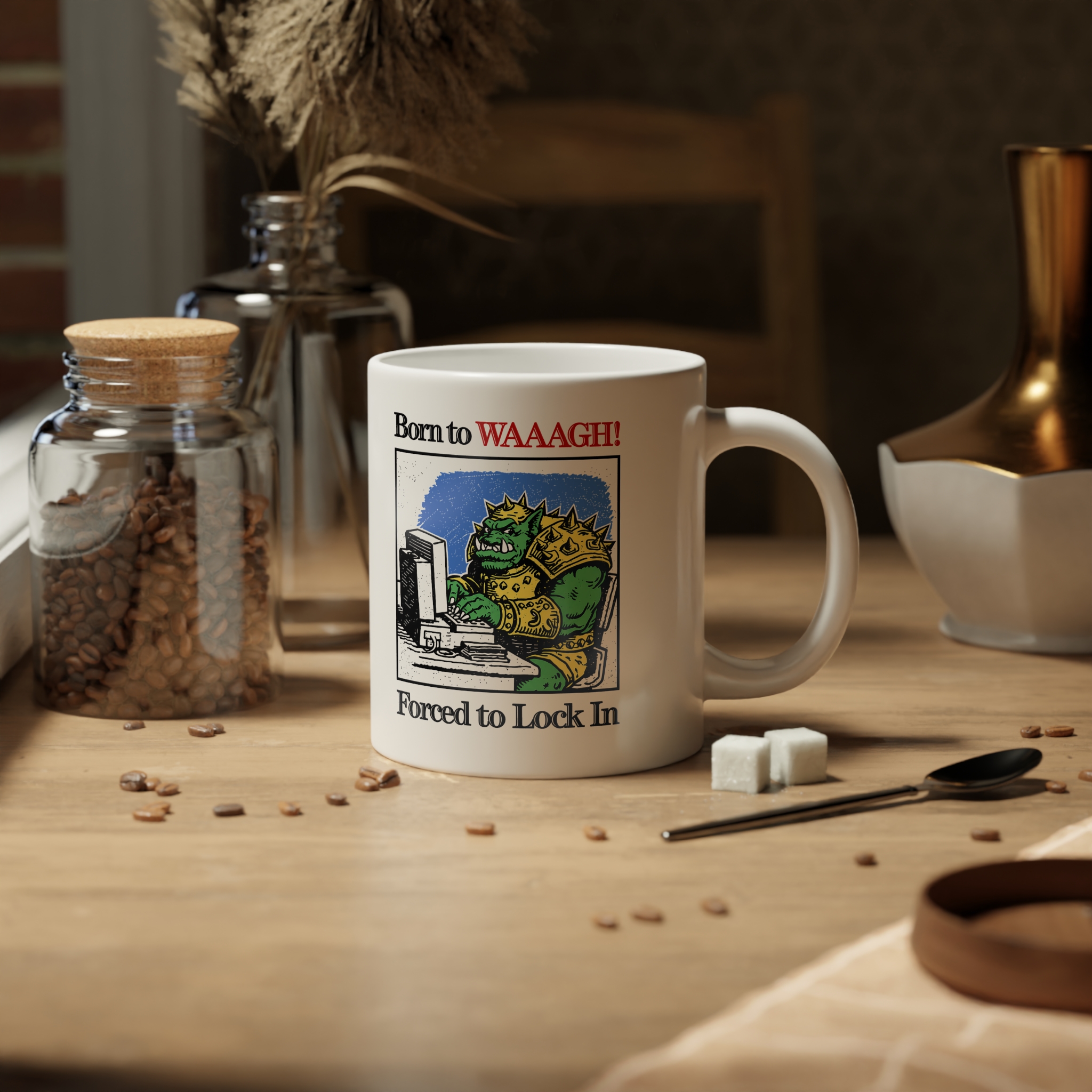 Born To Waaagh Warhammer 40K Mug Born To Waaagh Warhammer 40K Mug