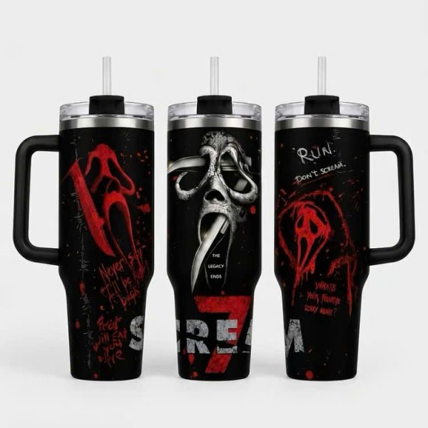 Ghostface Run Don’t Scream Tumbler 40oz 1pc