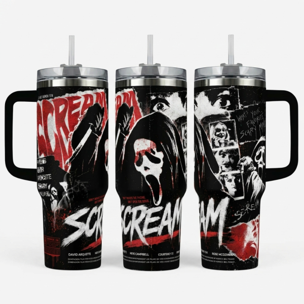 Ghostface What’s Your Favorite Scary Movie Tumbler 40oz 1pc