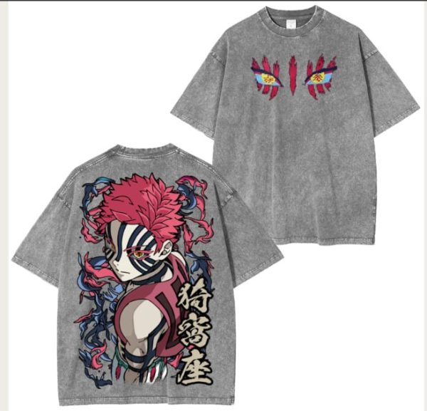 Demon Slayer Akaza Washed Shirt Ver 3