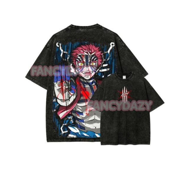 Demon Slayer Akaza Washed Shirt Ver2